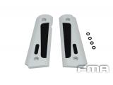 FMA CNC Aluminium 1911 MEU Grip Cover TYPE  B (Silver）) tb240